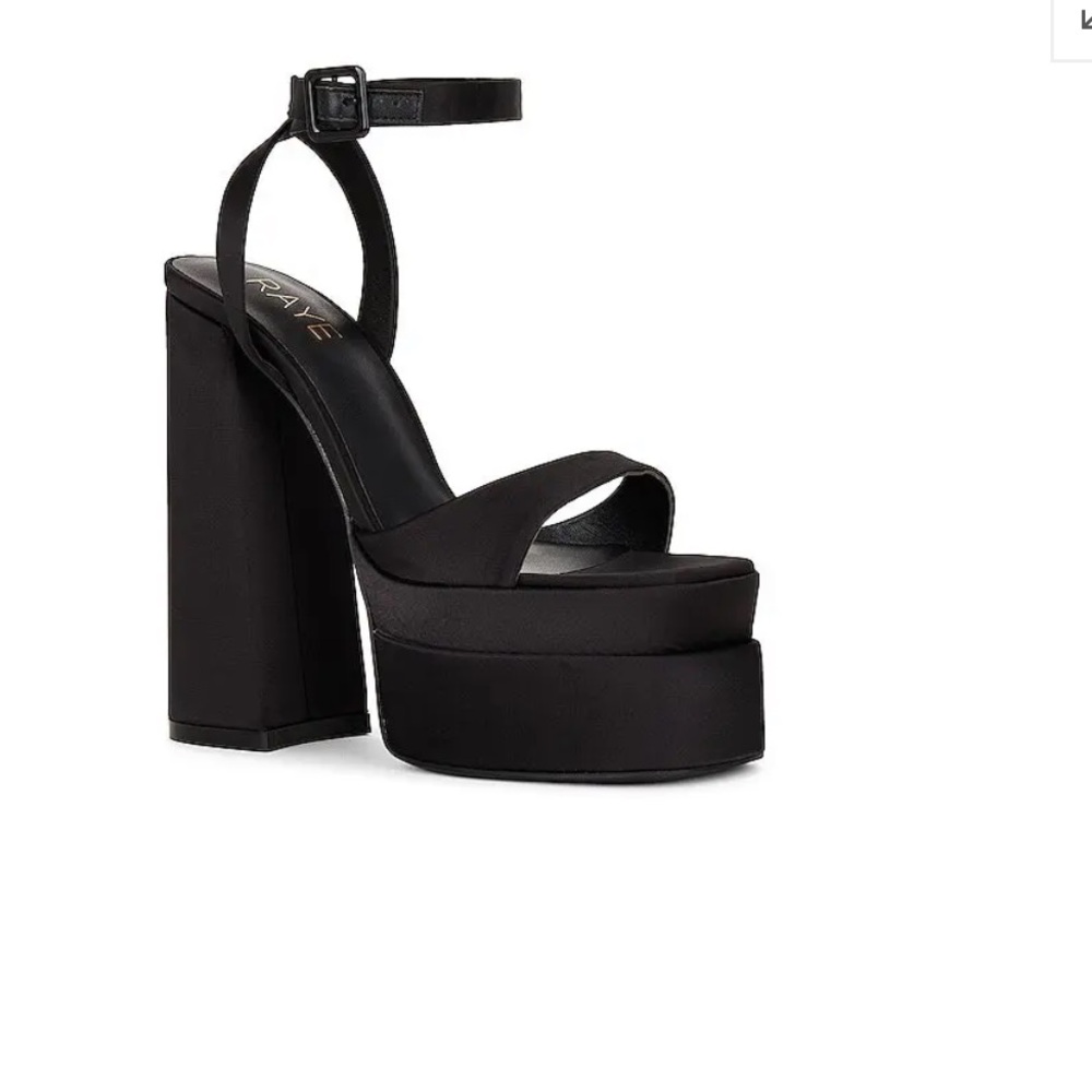 RAYE Casia Ankle Strap Platform in Black